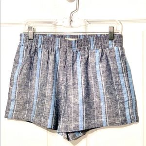 Sky & Sparrow Striped Linen Shorts